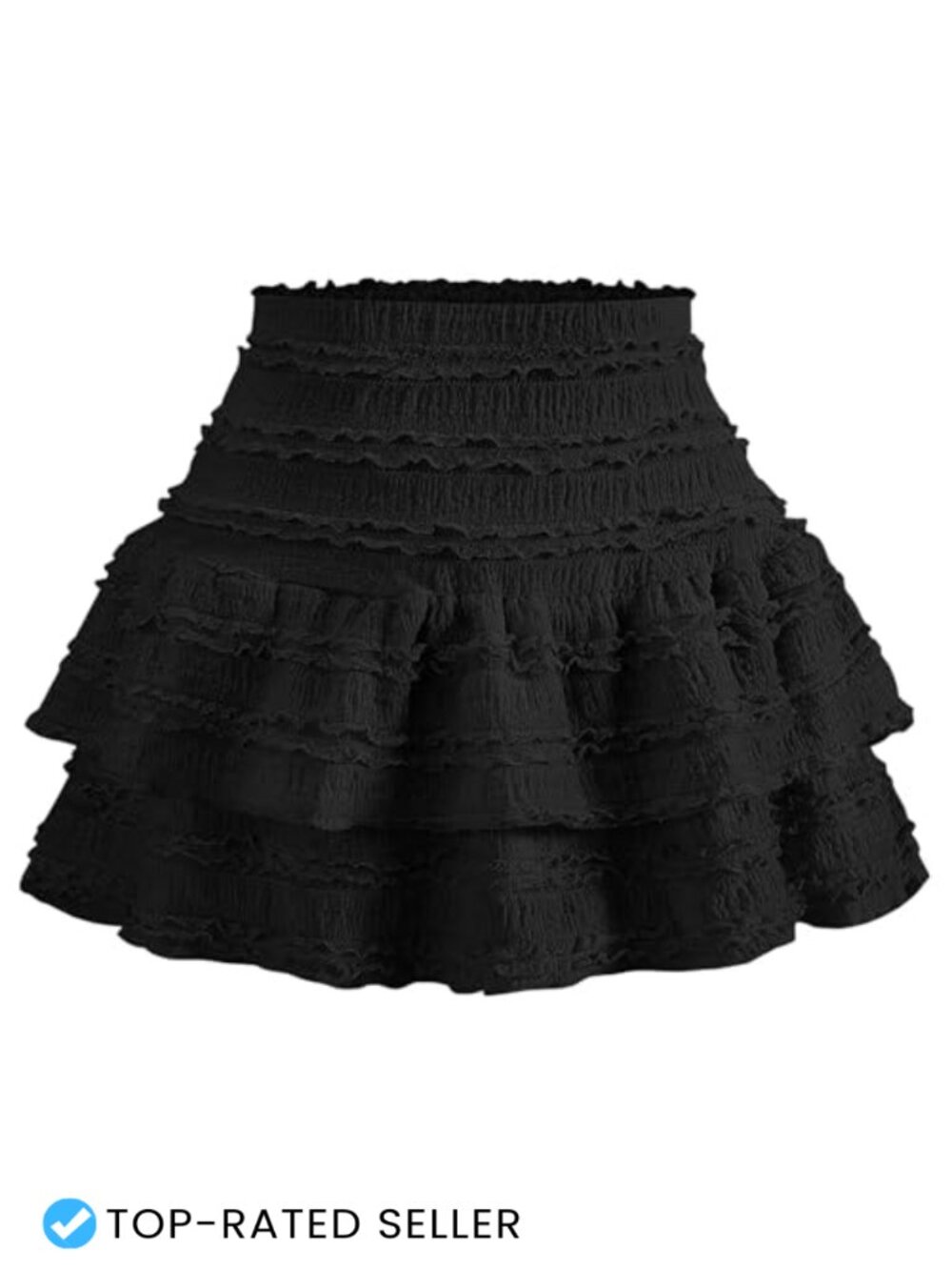 Y2K Mini Ruffle Skirt Pleated Layered Flared Tiered Short Skirt